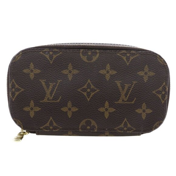 LOUIS VUITTON Truth Brush PM Pouch M47510 Cosmetics Pouch Brown Monogram c... - Picture 3 of 13